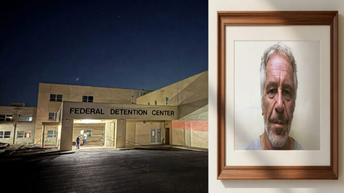 Jeffrey Epstein case investigation context outside New York detention facility