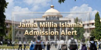 Jamia Millia Islamia campus view during admission season