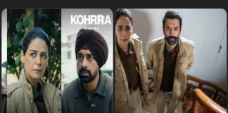 Mona Singh and Barun Sobti investigating a murder in foggy Punjab setting in Kohrra Season 2