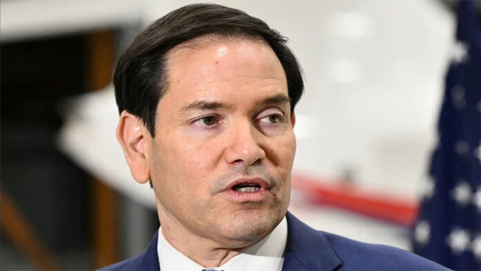 marco-rubio-budapest-press- Marco Rubio speaking at a diplomatic press conference in Budapest