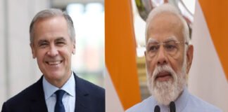Mark Carney and Narendra Modi during diplomatic engagement ahead of India visit 2026
