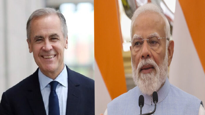 mark-carney-india-visit-202 Mark Carney and Narendra Modi during diplomatic engagement ahead of India visit 2026