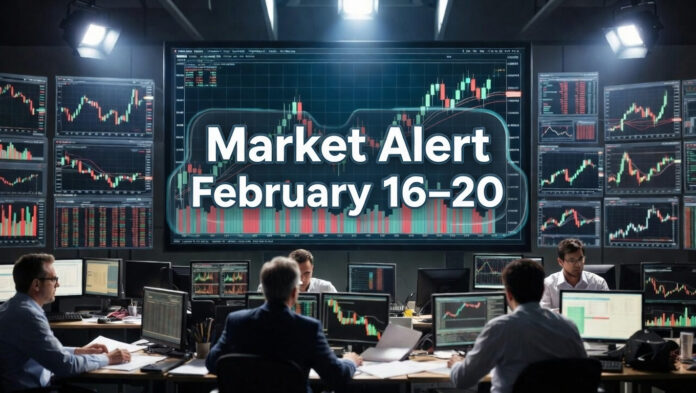 market-volatility-it-metal- Stock market screen showing falling IT and metal sector indices