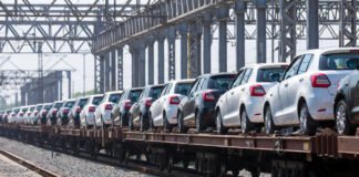 Maruti Suzuki vehicles being transported by Indian Railways in 2025