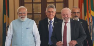 Indian Prime Minister Modi and Brazilian President Lula at joint press conference in New Delhi