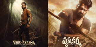 Official poster of Naga Chaitanya’s ‘Vrushakarma’ showcasing the actor in action avatar