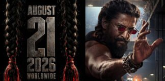 Intense new poster of Nani's The Paradise showing blood-dripping braided hair on dark background