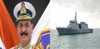 Indian Navy chief addressing maritime security conference in Goa