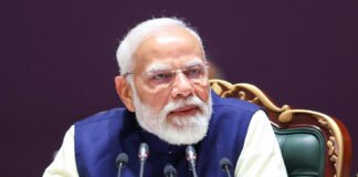 Prime Minister Narendra Modi speaking at AI Impact Summit 2026 in New Delhi