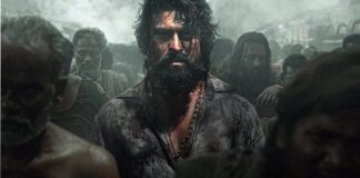 Ram Charan in an intense rugged look from Peddi movie poster