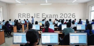 RRB JE CBT-1 exam schedule revised for February 2026