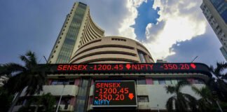 Bombay Stock Exchange building as Sensex falls over 1,000 points in sharp market decline
