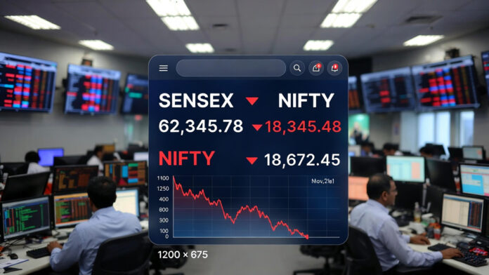 sensex-nifty-open-lower-mpc Indian stock market opens lower ahead of MPC decision as Sensex and Nifty trade in red