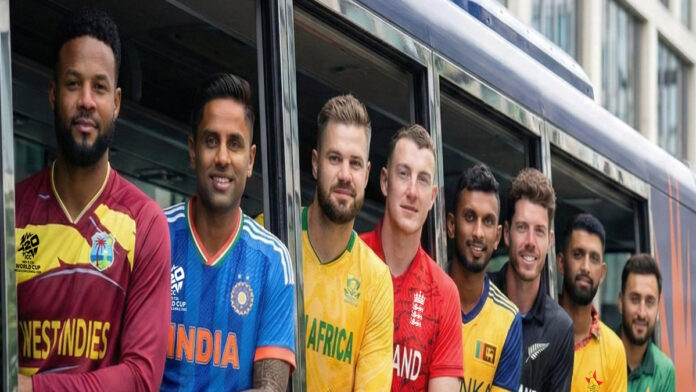 t20-world-cup-2026-super-ei T20 World Cup stadium with Super Eight tournament bracket graphic