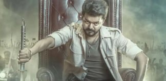 Official action poster of Thalapathy Vijay in Jana Nayagan, featuring intense fight scene amid ongoing CBFC certification delay and court case withdrawal