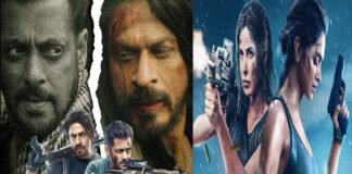 Salman Khan and Shah Rukh Khan representing the delayed Tiger vs Pathaan film