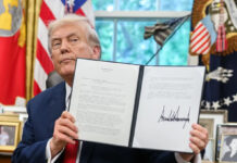 Trump Announces Extra 10% Global Tariff After Court Blocks Duties Donald Trump announcing new global tariff policy during press briefing