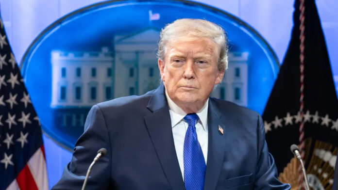 President Donald Trump delivering the State of the Union address to Congress in Washington D.C.