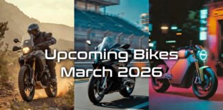 Upcoming motorcycles launching in India March 2026 including Royal Enfield Scrambler 450 and Hero Karizma XMR 250.