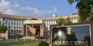 UPSC headquarters building in New Delhi during IES/ISS Exam 2026 notification release