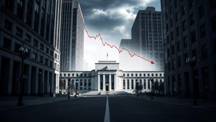 us-gdp-growth-slowdown-2025 US economic district and Federal Reserve building representing GDP slowdown news