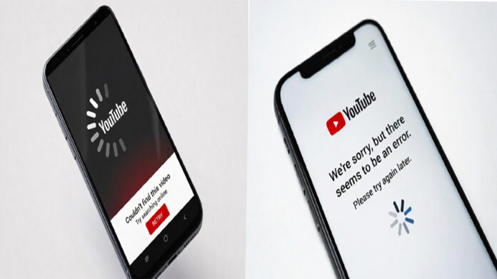 youtube-outage-error-screen Smartphone showing YouTube error message during outage