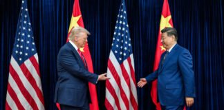 President Donald Trump participates in a bilateral meeting with Chinese President Xi Jinping