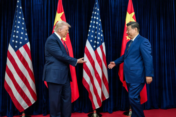 President Donald Trump participates in a bilateral meeting with Chinese President Xi Jinping