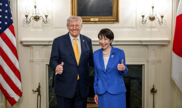 President-Donald-Trump-with President Donald Trump with Japanese Prime Minister Sanae Takaichi