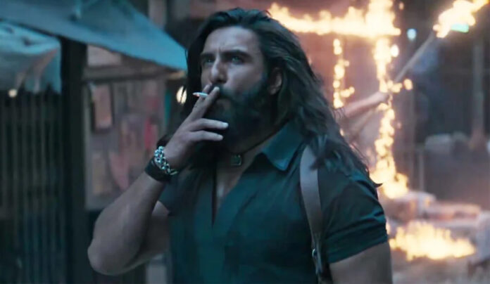 Ranveer-Singh-Dhurandhar-2- Ranveer Singh as an Indian spy in Dhurandhar The Revenge performing an intense action sequence in a 2026 Bollywood thriller