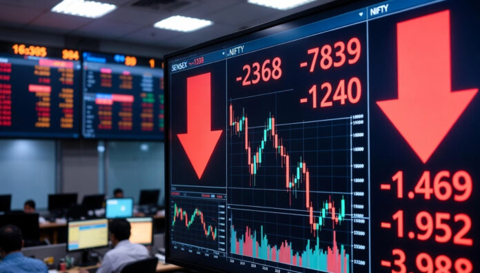 Sensex-Falls-148-Points-Nif Sensex Falls 148 Points Nifty Below 23200 Stock Market Today