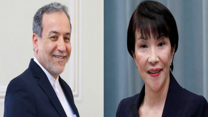 Seyed-Abbas-Araghchi-with-S Seyed Abbas Araghchi with Sanae Takaichi