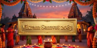 Hindu New Year 2026 celebration with rituals and Vikram Samvat calendar visuals