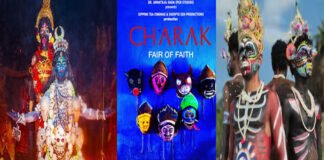 Charak Fair of Faith 2026 movie scene showing superstition and fear during rural festival rituals with Anjali Patil and Sahidur Rahman