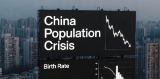 Chinese family with multiple children symbolizing China’s declining birth rate and new fourth-child policy incentives