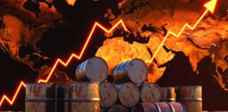 Crude oil price reaching $120 per barrel with India fuel pump showing stable petrol diesel prices