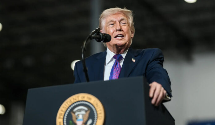 donald-trump-detroit-synago Donald Trump speaking about Detroit synagogue attack and Iran military action during a public statement
