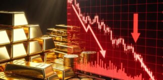 Gold prices fall despite geopolitical tensions as investors sell for cash