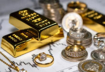 Gold and Silver Prices Surge Amid Middle East Tensions: Silver Jumps ₹4,560, Gold Reaches ₹1.62 Lakh per 10 Grams Gold bars and silver bullion reflecting rising precious metal prices amid global geopolitical tensions