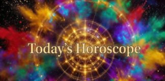 Astrology horoscope chart with zodiac signs during Holi festival representing daily horoscope predictions for March 4, 2026.
