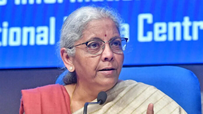 india-health-insurance-2033 Finance Minister announcing universal health insurance plan in Parliament with Ayushman Bharat and insurance growth visuals