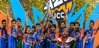 Team India celebrating ICC trophy victories from 1983 World Cup to 2026 T20 World Cup