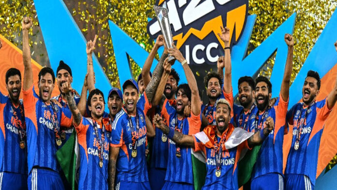 india-icc-trophy-history-19 Team India celebrating ICC trophy victories from 1983 World Cup to 2026 T20 World Cup