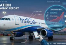 IndiGo Raises Fuel Surcharge on Domestic and International Flights, Airfares Likely to Increase IndiGo aircraft at airport as airline increases fuel surcharge due to rising aviation fuel prices