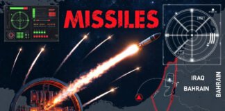 Iran launches cluster warhead missile attacks toward Israel Iraq and Bahrain during Middle East conflict