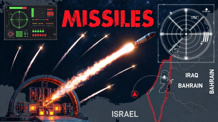 iran-cluster-warhead-missil Iran launches cluster warhead missile attacks toward Israel Iraq and Bahrain during Middle East conflict