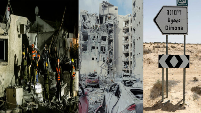 iran-israel-missile-attack- Iran missile attack Israel Dimona nuclear site Arad damage rescue teams injured civilians