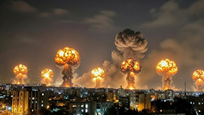 israel-iran-war-tehran-airs Smoke rises over Tehran skyline after reported US-Israel airstrikes amid escalating Middle East tensions
