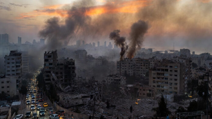 israeli-airstrikes-beirut-d Israeli airstrikes smoke over Beirut Dahiya Hezbollah stronghold Lebanon March 6 2026