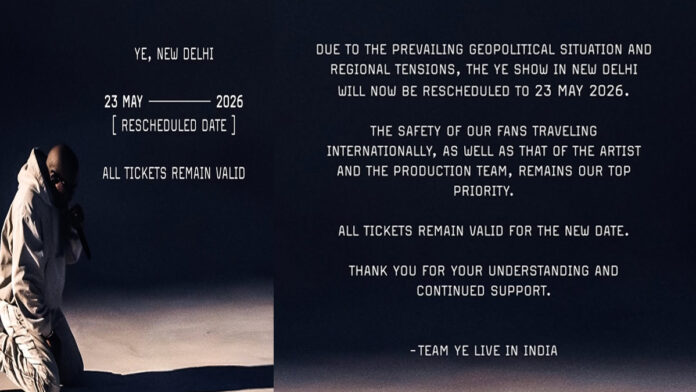 kanye-west-india-concert-de Kanye West India Tour Delhi Concert Rescheduled to May 23 2026